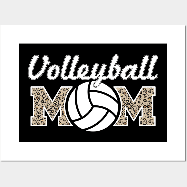 Volleyball Mom Leopard Lover Mother Wall Art by Gaming champion